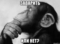 заварить или нет?