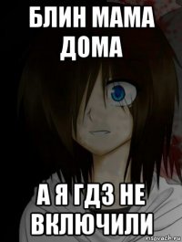 блин мама дома а я гдз не включили