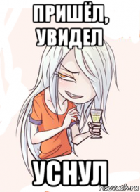 пришёл, увидел уснул