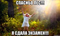 спасибо лес!!! я сдала экзамен!!!