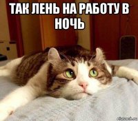 так лень на работу в ночь 