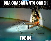 она сказала что санек говно