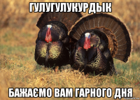 гулугулукурдык бажаємо вам гарного дня