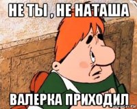 не ты , не наташа валерка приходил