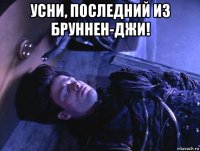 усни, последний из бруннен-джи! 