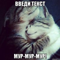 введи текст мур-мур-мур!