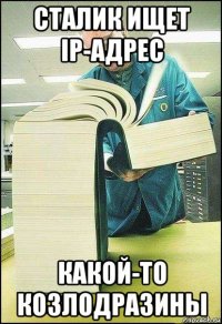 сталик ищет ip-адрес какой-то козлодразины