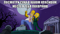 посмотри сука в каком красивом месте я тебя похороню 