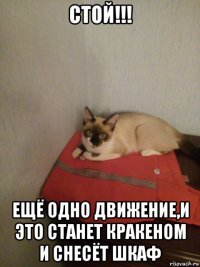 стой!!! ещё одно движение,и это станет кракеном и снесёт шкаф