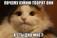 почему хуйню творят они а стыдно мне ?
