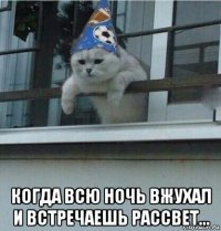  когда всю ночь вжухал и встречаешь рассвет...
