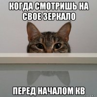 когда смотришь на свое зеркало перед началом кв