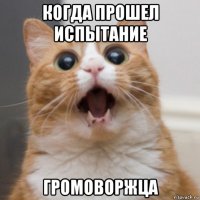 когда прошел испытание громоворжца