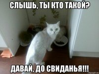 слышь, ты кто такой? давай, до свиданья!!!