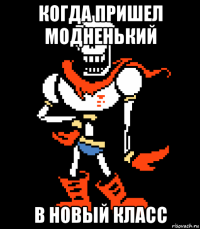 когда пришел модненький в новый класс