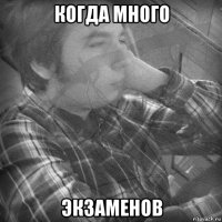 когда много экзаменов