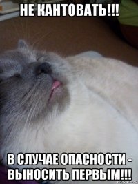 не кантовать!!! в случае опасности - выносить первым!!!