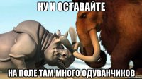 ну и оставайте на поле там много одуванчиков