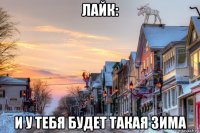лайк: и у тебя будет такая зима