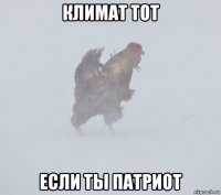 климат тот если ты патриот