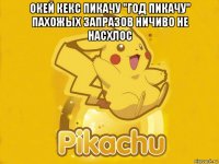 окей кекс пикачу "год пикачу" пахожых запразов ничиво не насхлос 