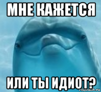мне кажется или ты идиот?