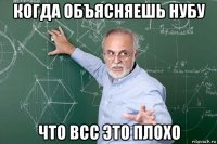когда объясняешь нубу что всс это плохо