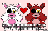  мы так похожи похожи друг на друга, как две капли воды. . .