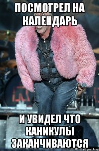 посмотрел на календарь и увидел что каникулы заканчиваются