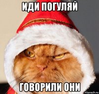 иди погуляй говорили они