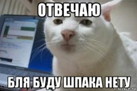 отвечаю бля буду шпака нету