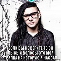  если вы не верите то он лысый волосы это моя тряпка на которую я нассал