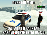 пьяный мент здравия я капитан карпук документы на т/с