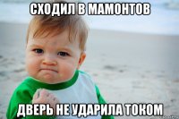 сходил в мамонтов дверь не ударила током