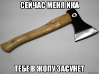 сейчас меня ика тебе в жопу засунет