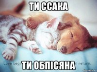 ти ссака ти обпісяна