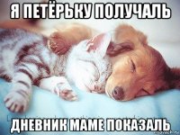 я петёрьку получаль дневник маме показаль