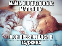 мама, я поцеловала мальчика а он превратился в таджика