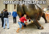 пора брать быка,за рога! 