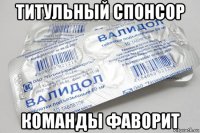 титульный спонсор команды фаворит