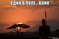 один в поле - воин 