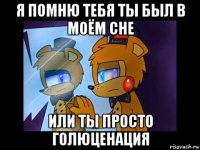 я помню тебя ты был в моём сне или ты просто голюценация