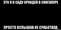 это я в саду орхидей в сингапуре просто вспышка не сработала