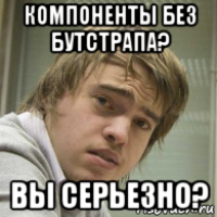 компоненты без бутстрапа? вы серьезно?