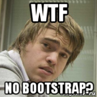 wtf no bootstrap?