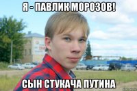 я - павлик морозов! сын стукача путина