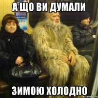 а що ви думали зимою холодно