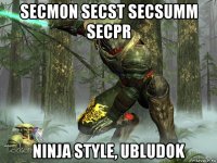 secmon secst secsumm secpr ninja style, ubludok