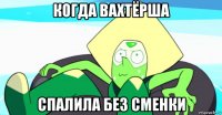 когда вахтёрша спалила без сменки