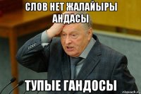 слов нет жалайыры андасы тупые гандосы